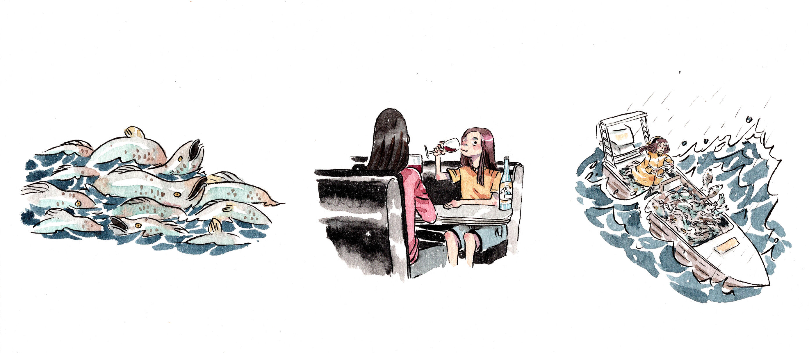 Blood of Gods magazine spot illustrations